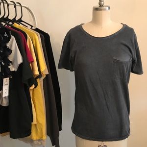 H&M Blue Gray Pocket Tee